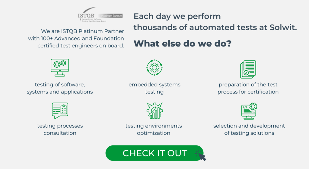 If you are looking for a technology partner to test your software, drop us a line and set up a free consultation